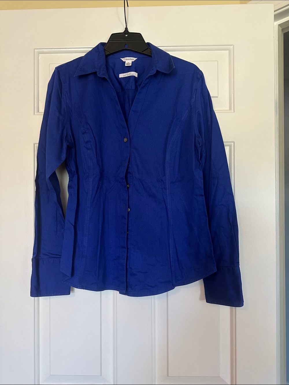 Calvin Klein Women's Royal Blue Button-Down Shirt